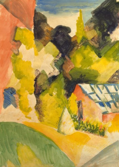 Greenhouse in the Park of Oberhofen by August Macke